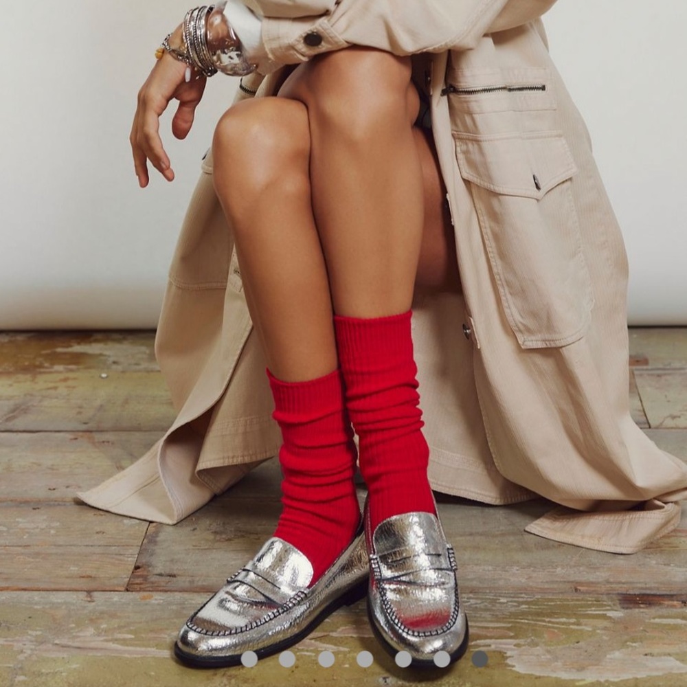 Free People Contrast Stitch Loafer